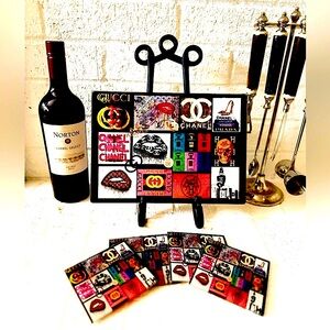 Fashion Charcuterie, Cutting Board! Matching coasters. CUTTING BOARD ONLY!